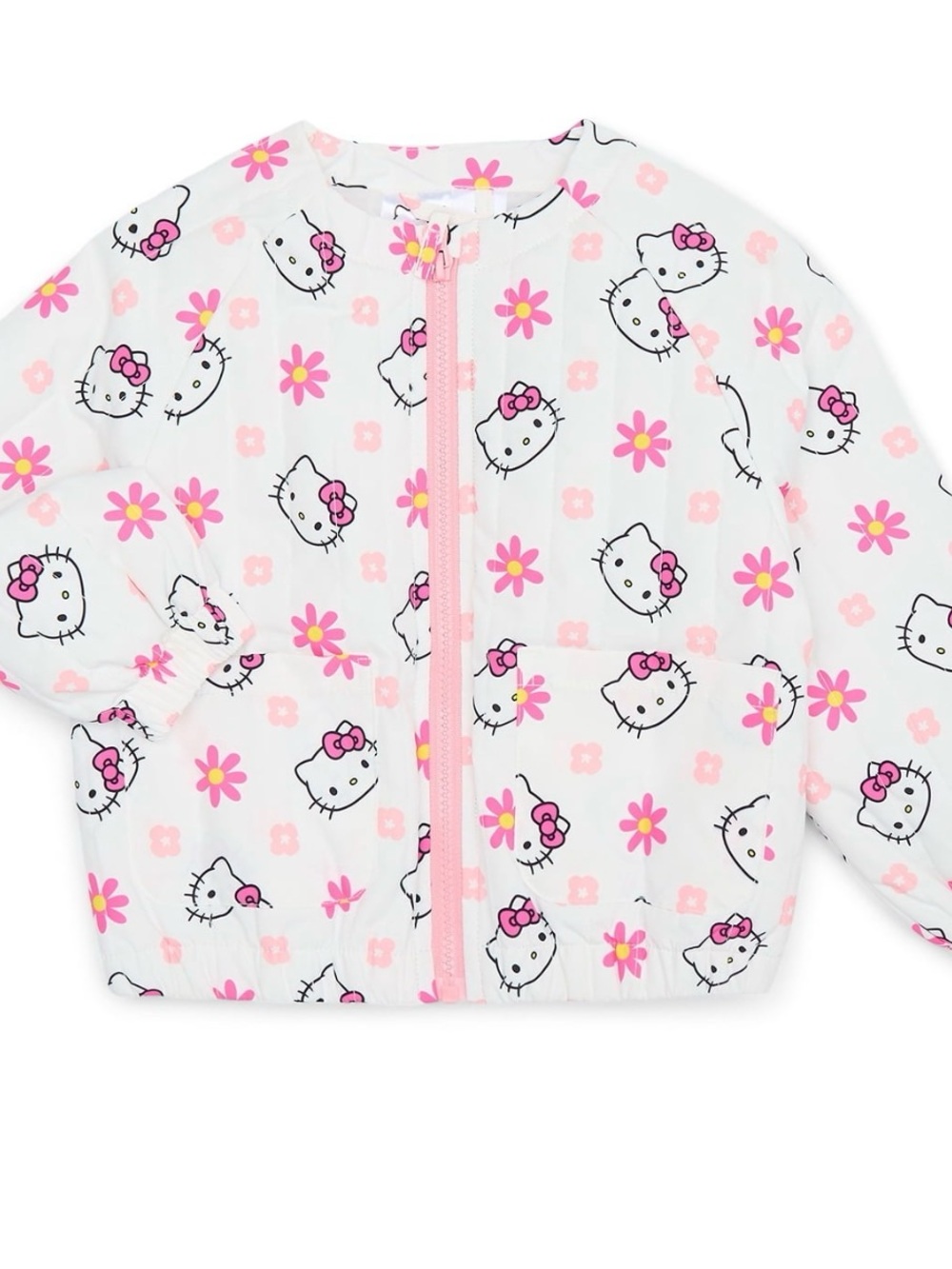 Hello Kitty White Jacket with Pink Flower Print 4T NWT